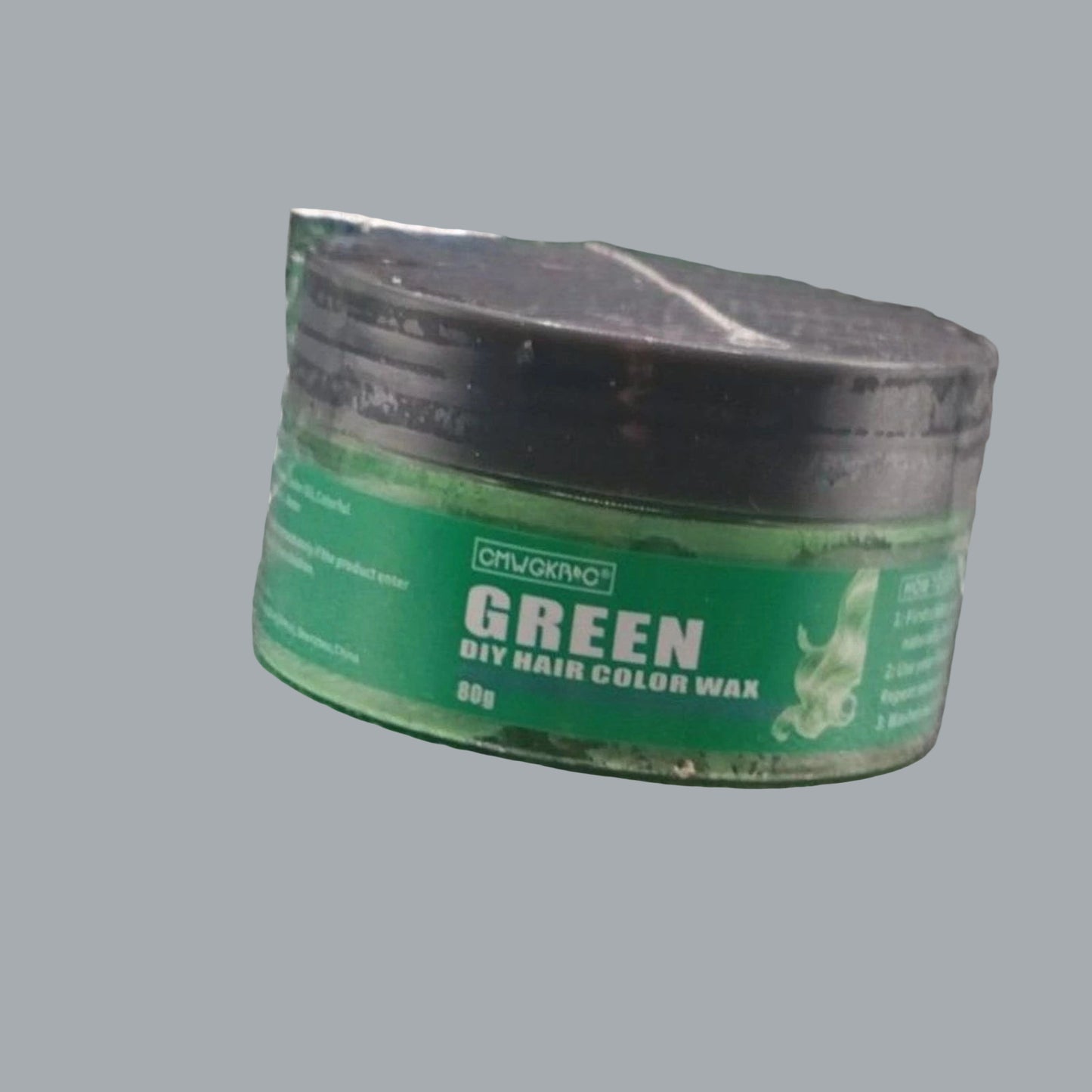 Vibrant Green Temporary Hair Color Wax - Instant & Washable Styling Clay