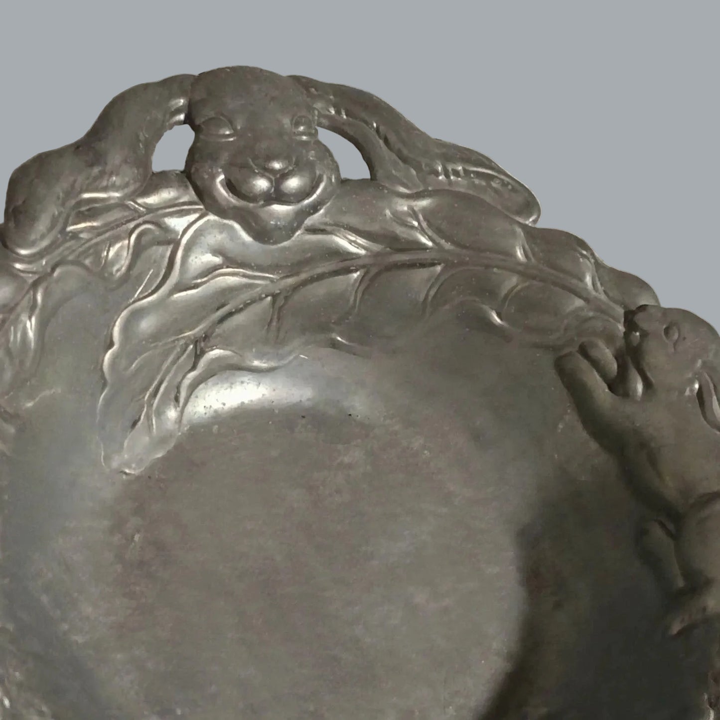 Arthur Court 2001 Bunny Rabbit 7" Aluminum Serving Bowl Easter Decor