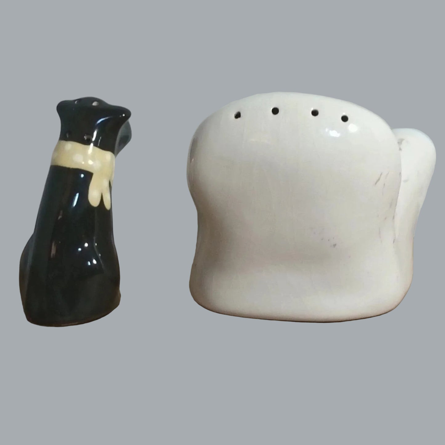 Dog on Couch Ceramic Salt & Pepper Shakers Floral Sofa Set