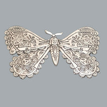 Load image into Gallery viewer, Butterfly Hair Barrette Detailed Mechanical Gears &amp; a Beautiful Butterfly Shape
