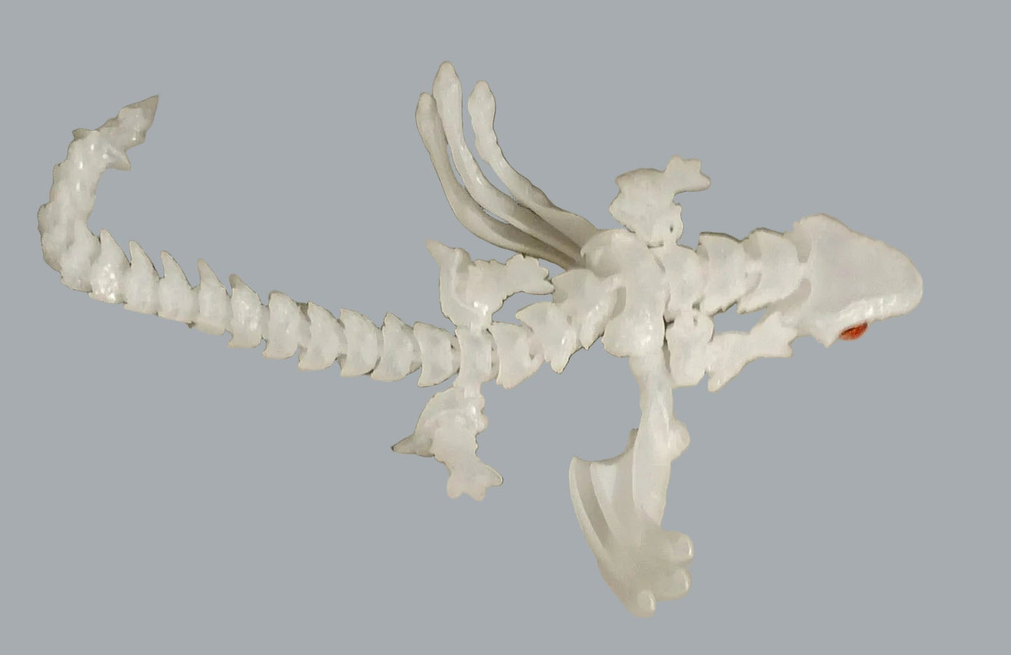9" UV Glowing Dragon Statue Poseable Wings Fantasy Night Light Decor