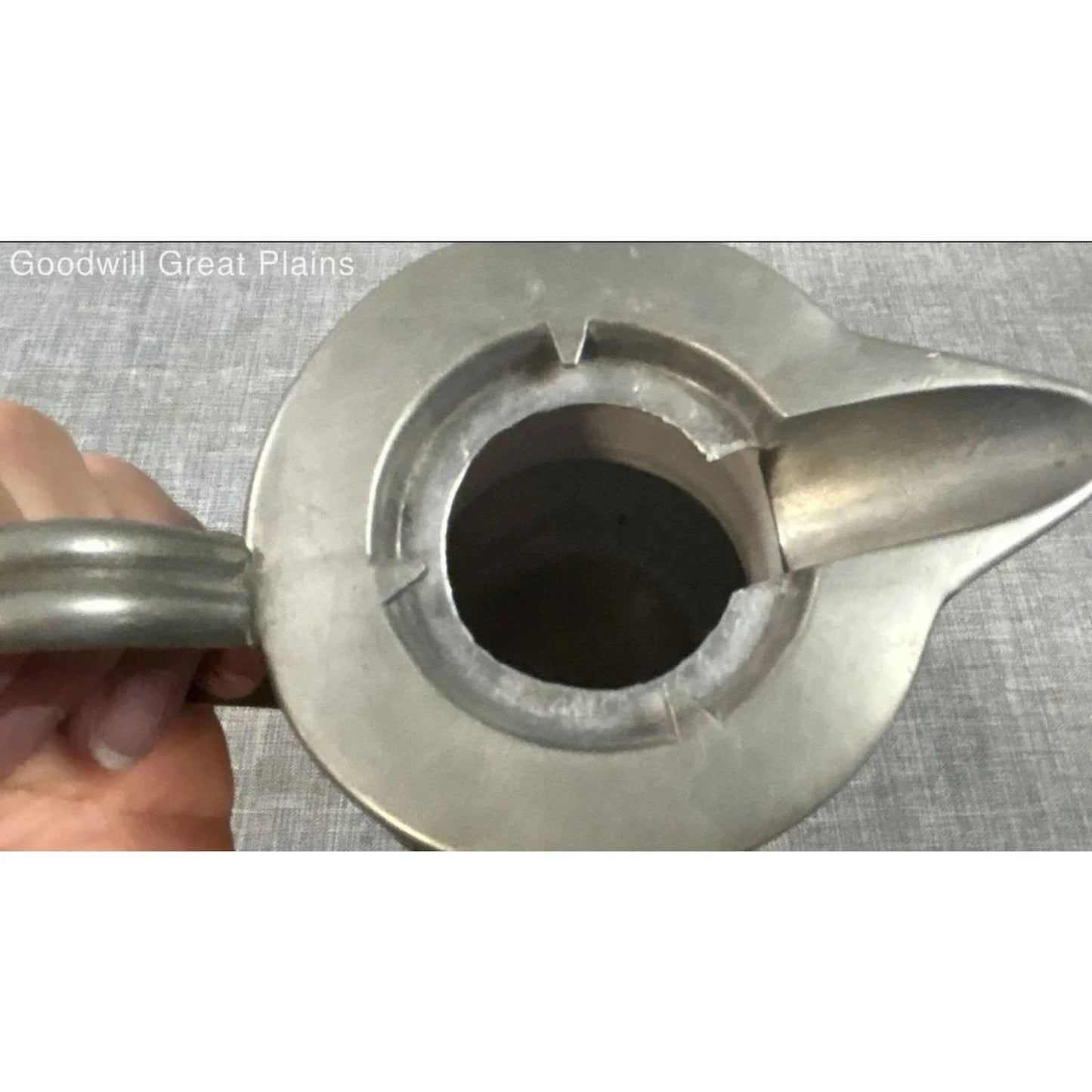 Vintage Shanghai China Pewter Overlay Dragon Red Clay Teapot 6"