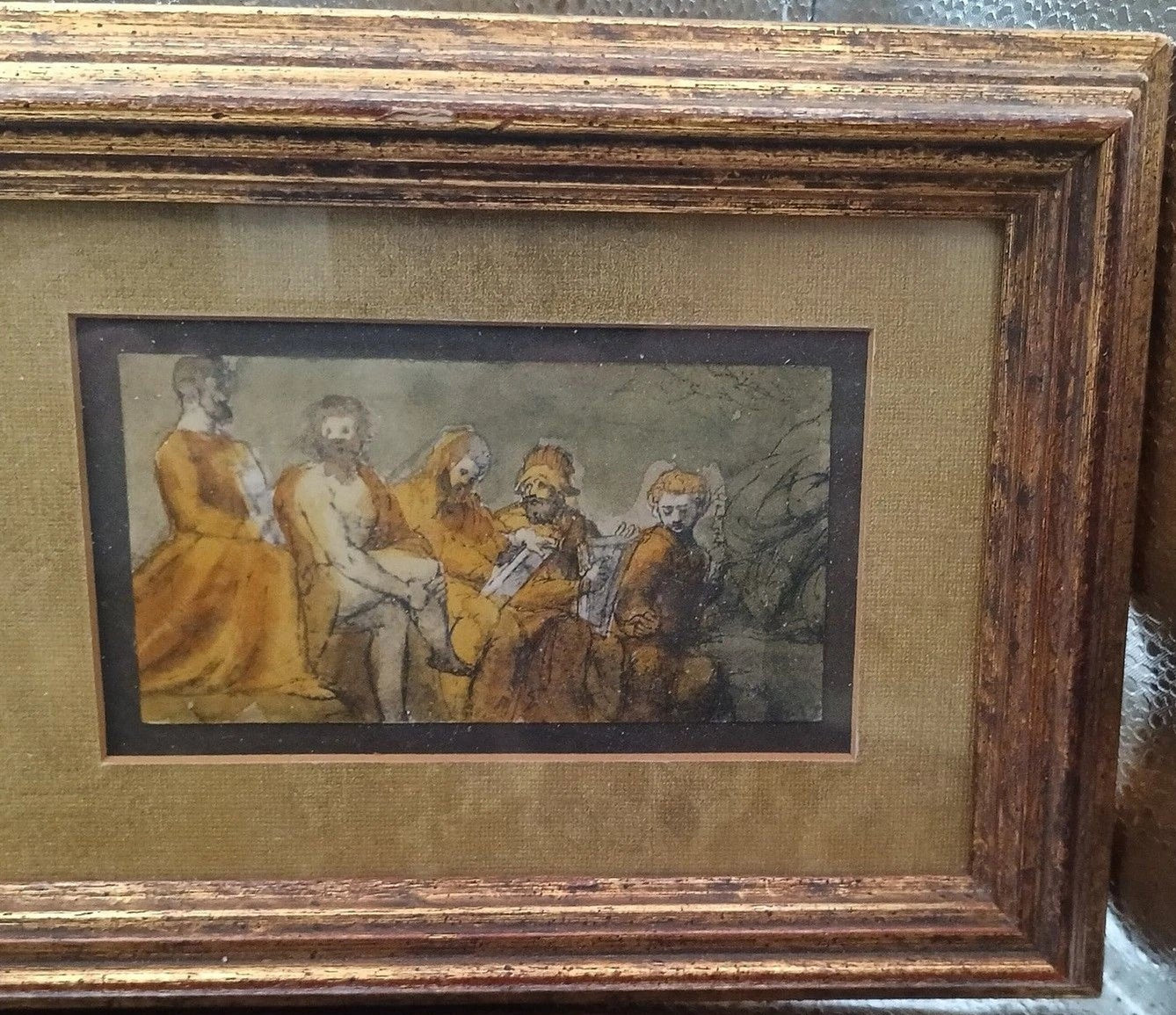 Vintage Sahadi Interiors Framed Double Print Wall Art 14x7 Toledo Ohio