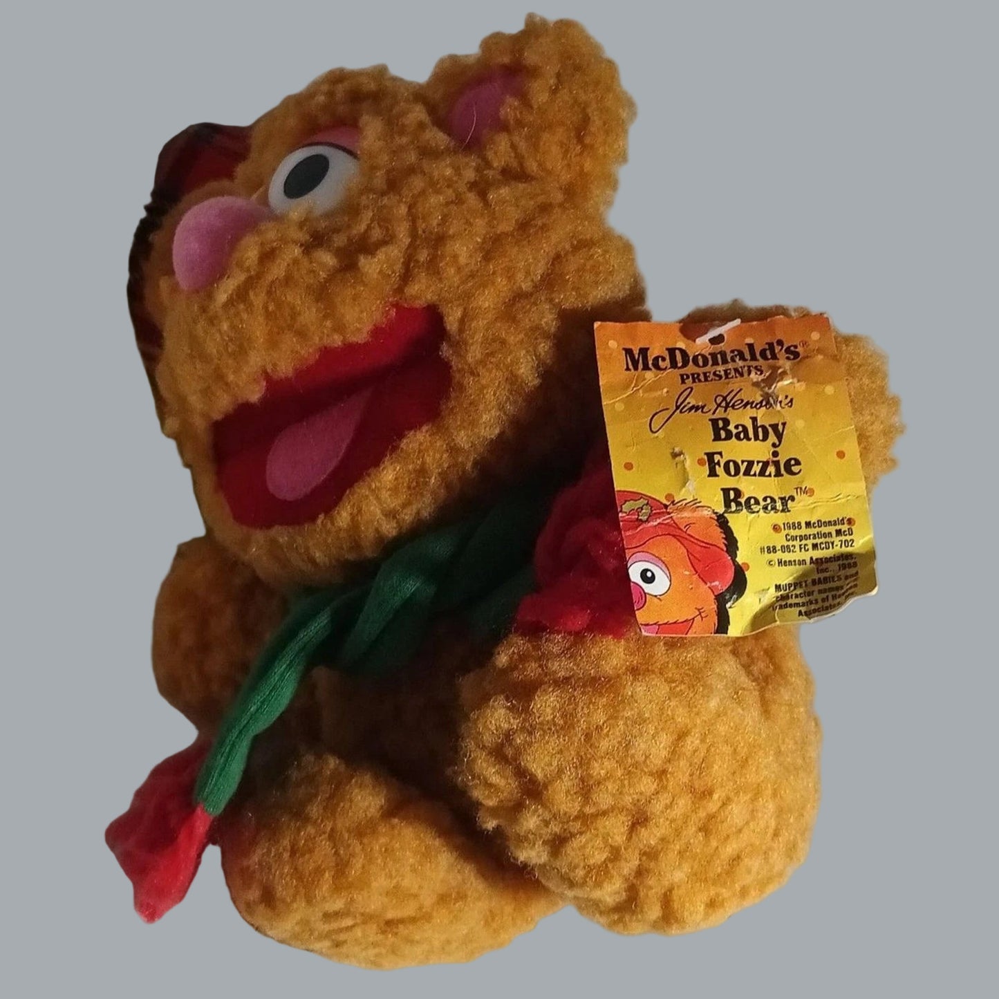 1988 McDonalds Muppet Babies Baby Fozzie Bear & Kermit Plush Toys