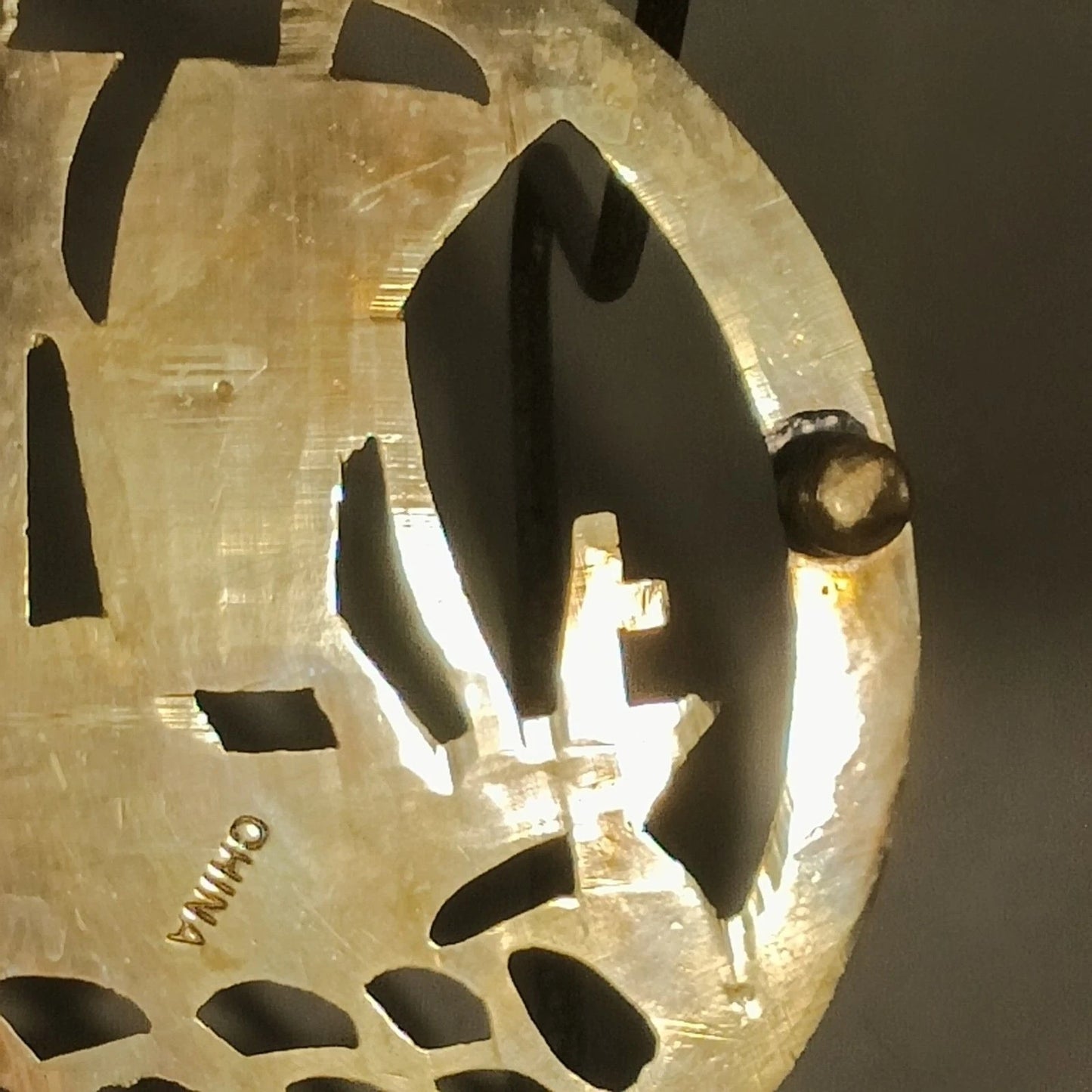 5.25" Brass Trivet Hot Plate Sailboat Cutout Decor Marked CHINA