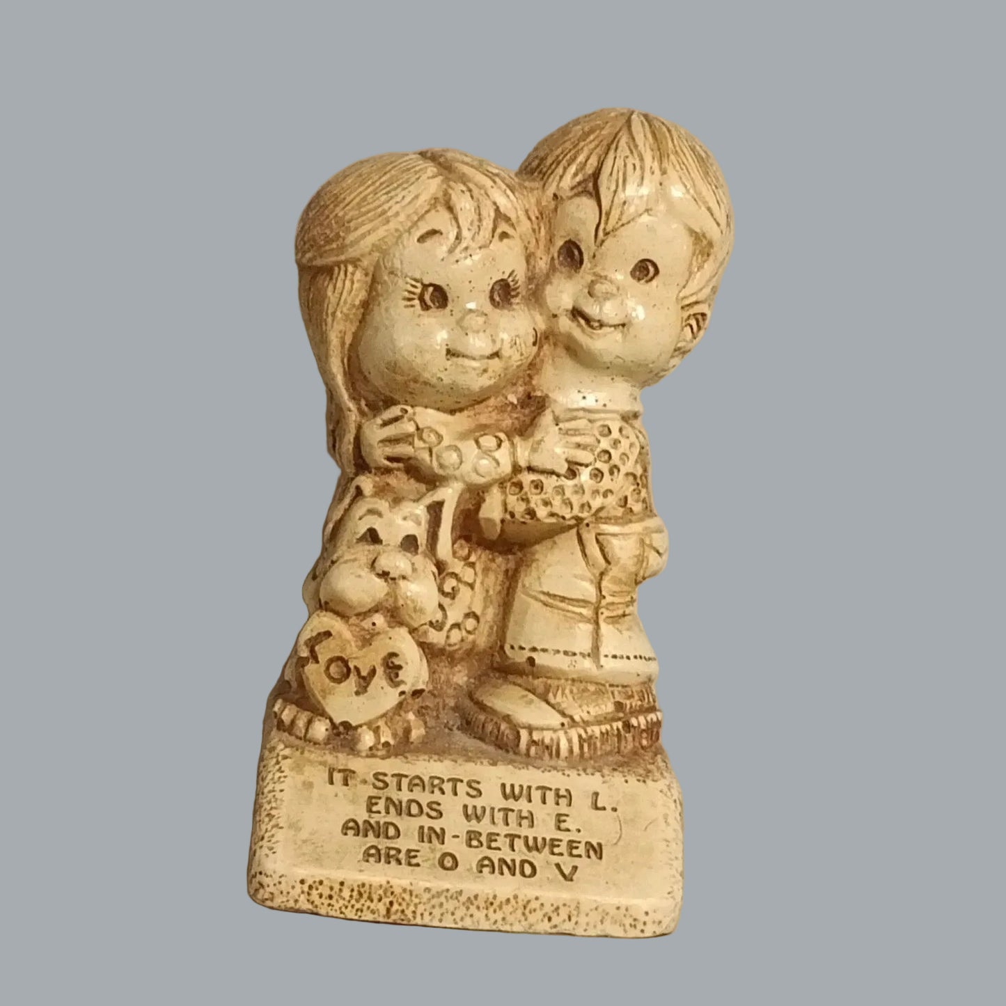 Vintage Paula USA Love Couple Figurine #305 5" Chalkware