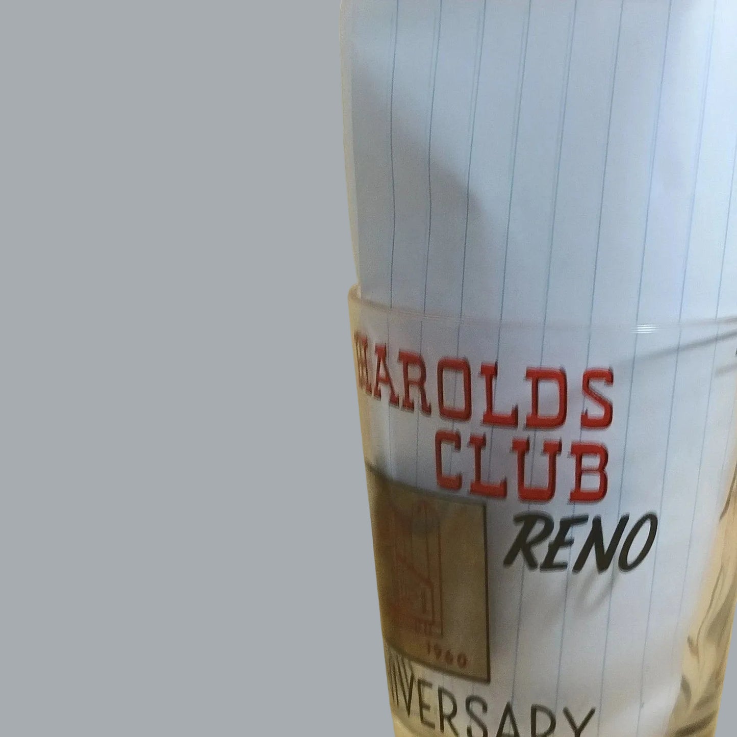 Harolds Club Reno 25th Anniversary 1960 Souvenir Glass “I Was There”
