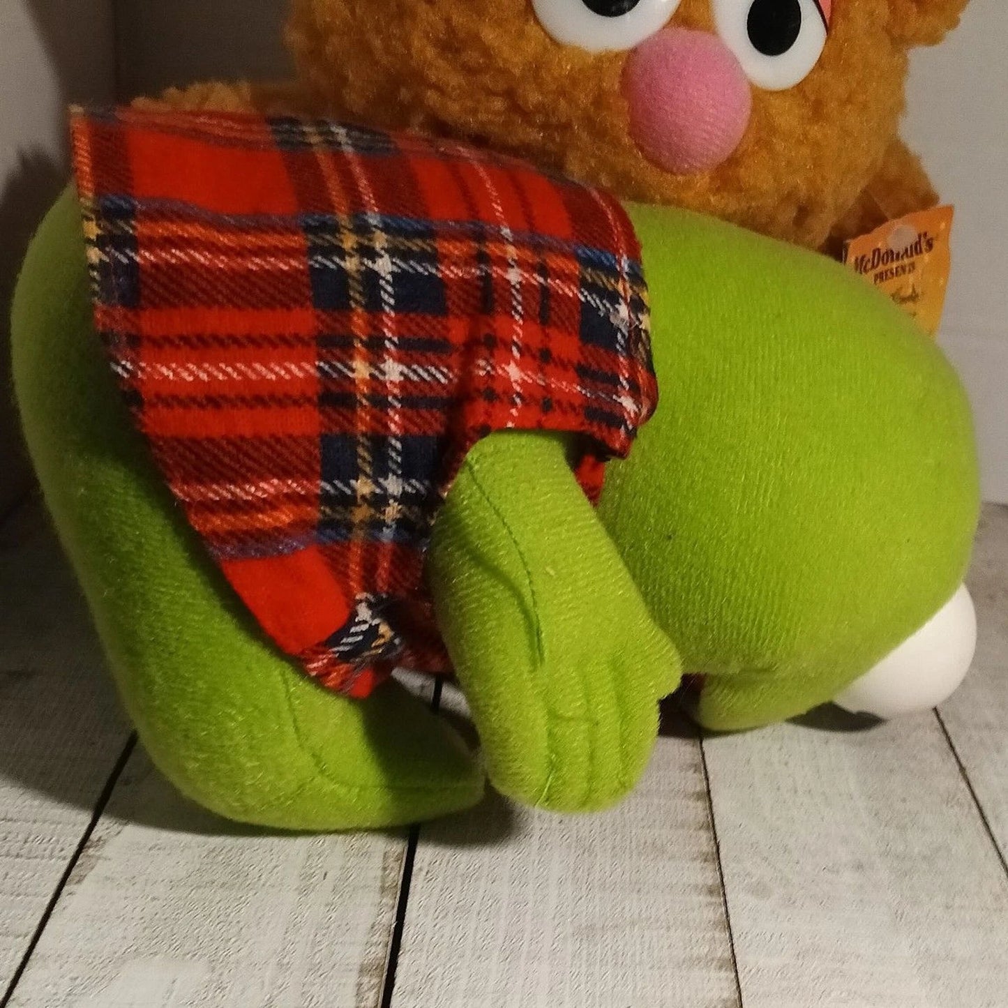 1988 McDonalds Muppet Babies Baby Fozzie Bear & Kermit Plush Toys