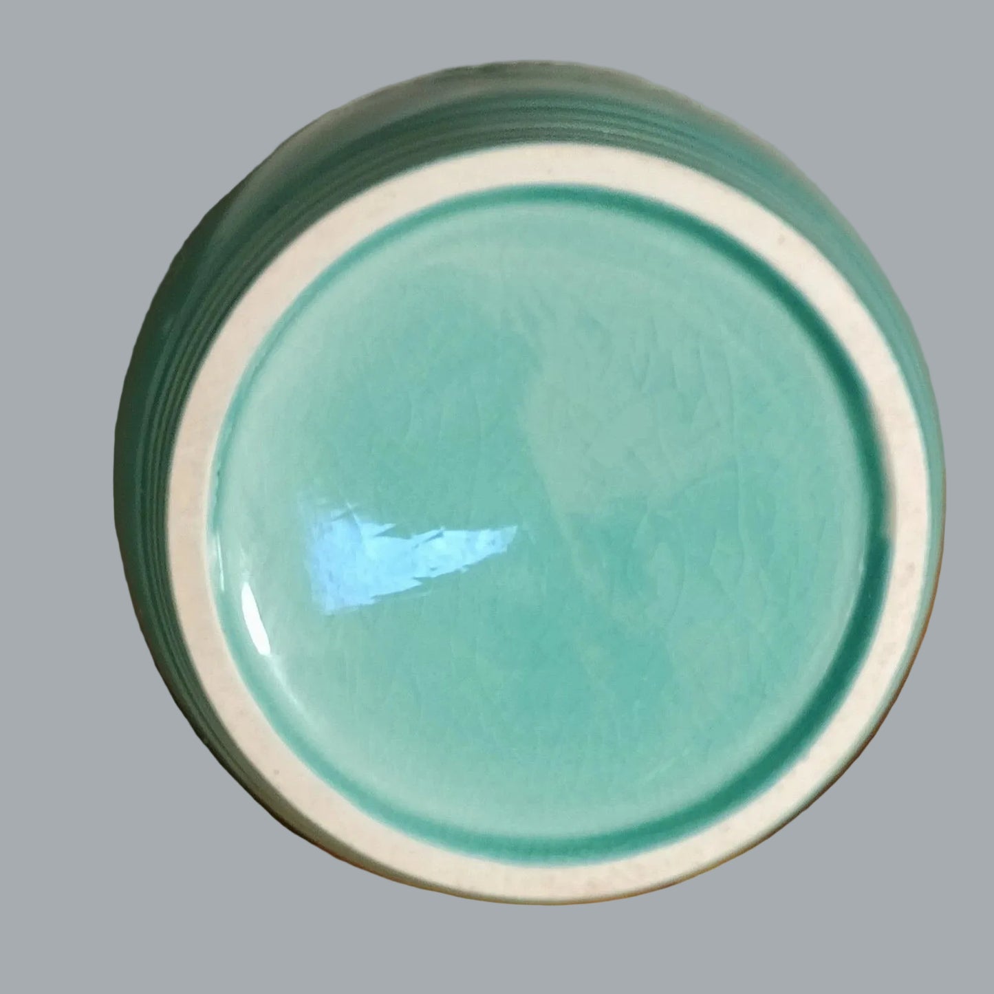 Vintage Celadon Dragon Phoenix Vase Crackle Glaze 5" Turquoise