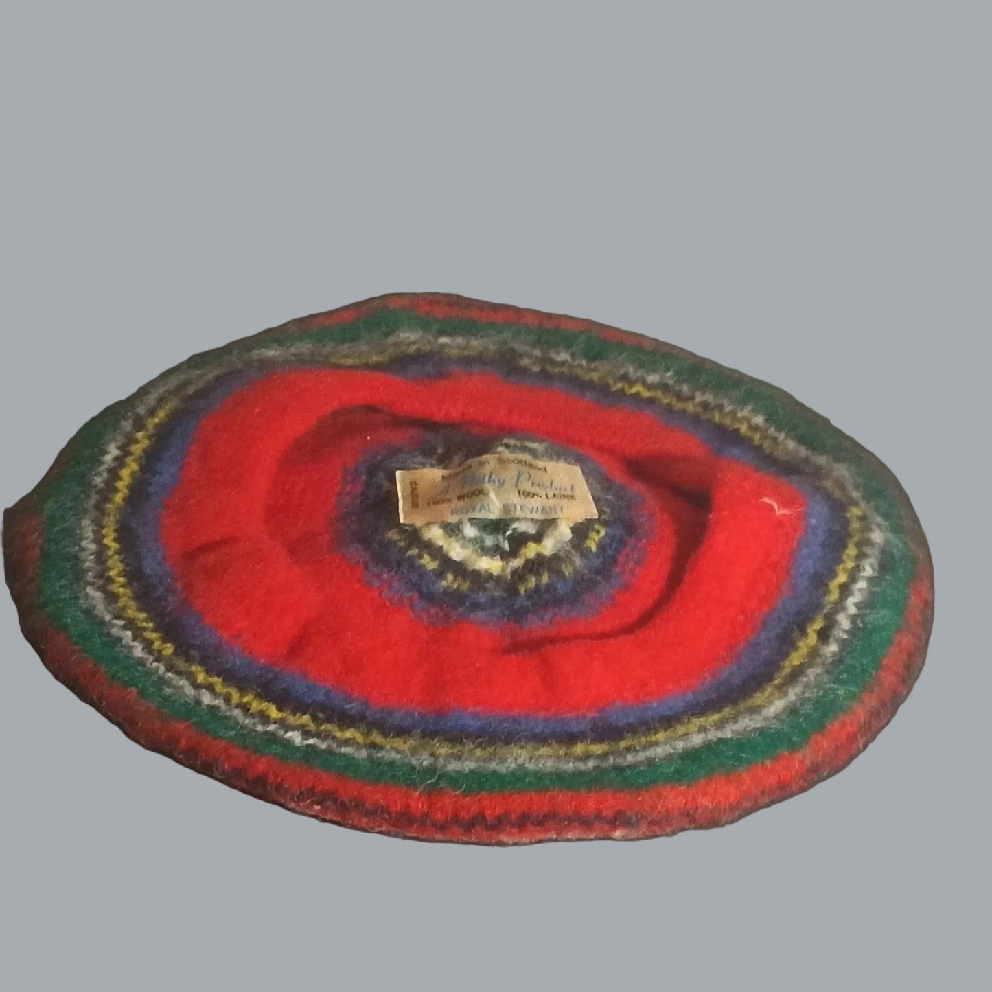 Vintage Royal Stewart Tam O'Shanter 100% Wool Made in Scotland