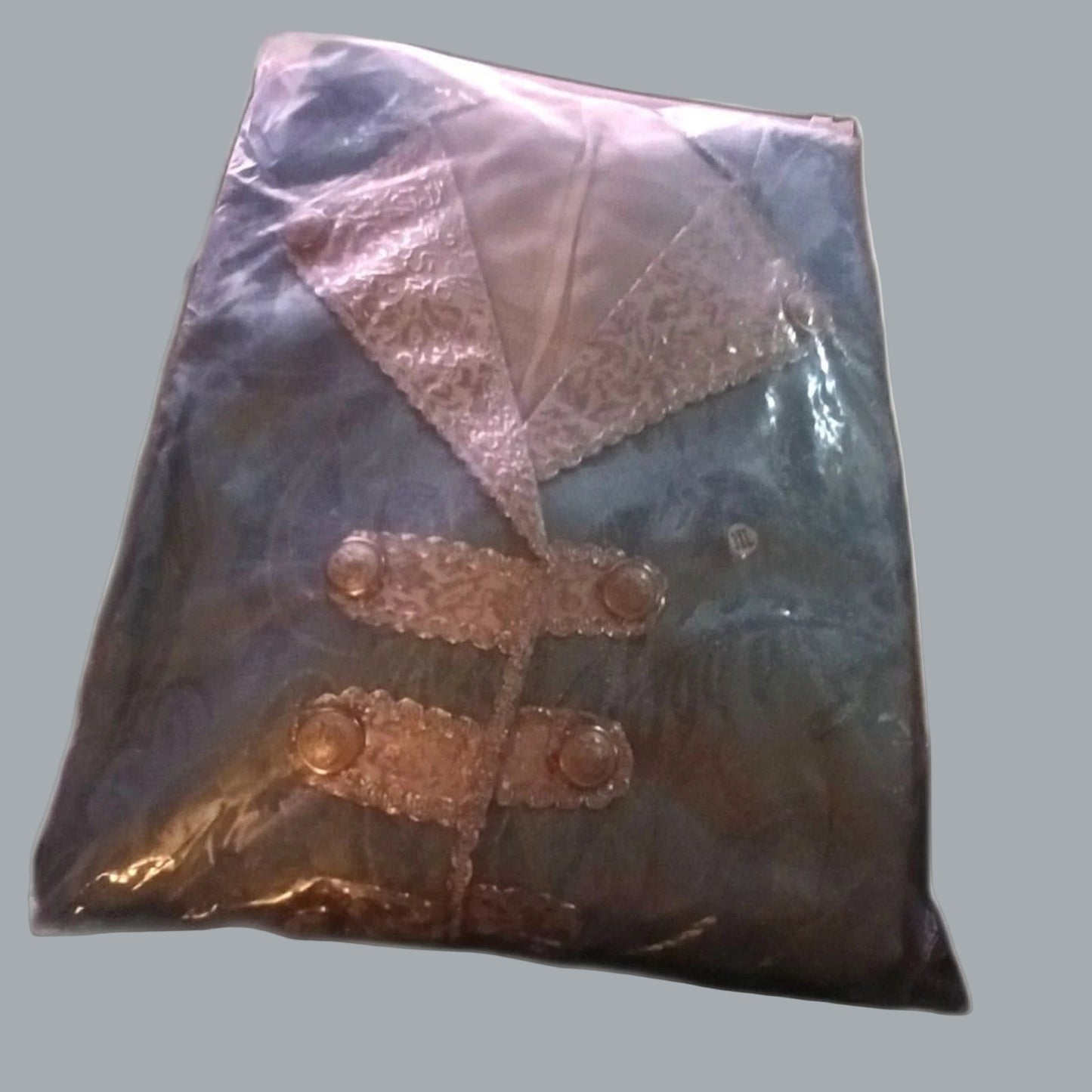 Men's Rococo Court Suit Light Blue Elegant 3PC Tailcoat Vest Pants Set 46-48