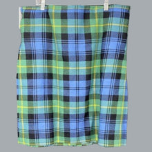 Load image into Gallery viewer, GEOFFREY TAILOR HIGHLAND CRAFTS MENS BLUEGREEN TARTAN PLAID WOOL KILT NO SZ
