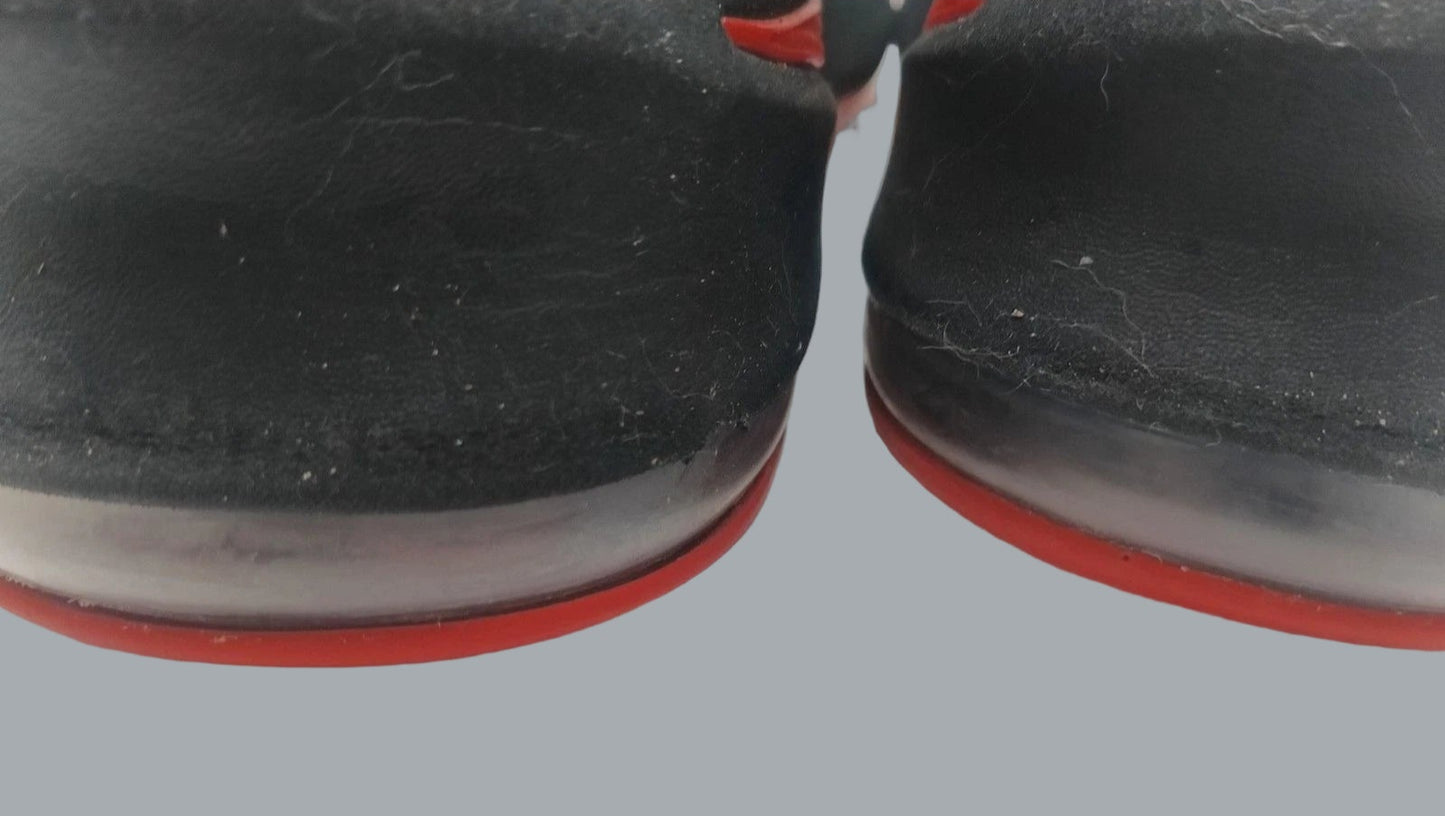 Preowned Nike Air Max Infuriate 2 Mid Basketball Shoes - Black & Red 8.5