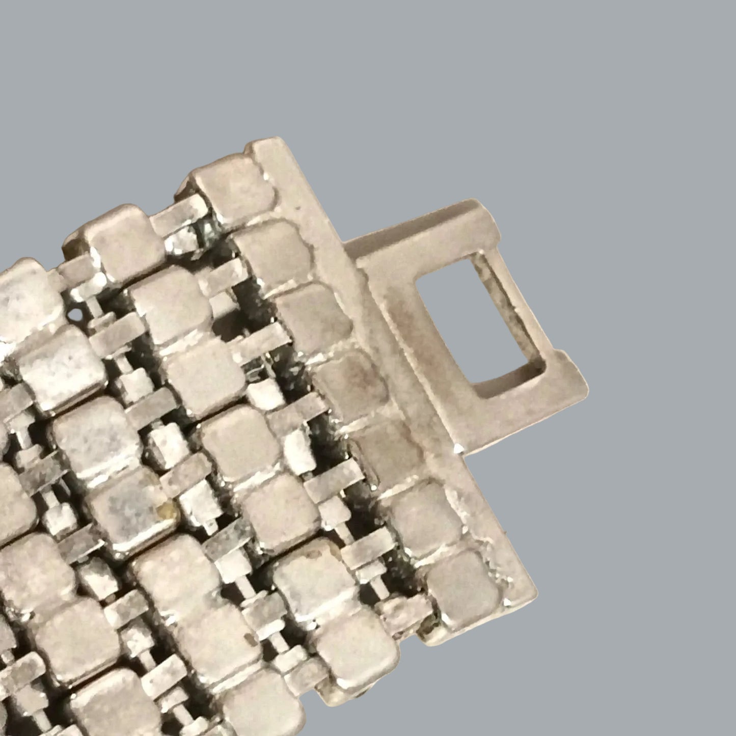 Vintage 7-Row Rhinestone Bracelet Silver Tone Box Clasp 6.5” x 1”