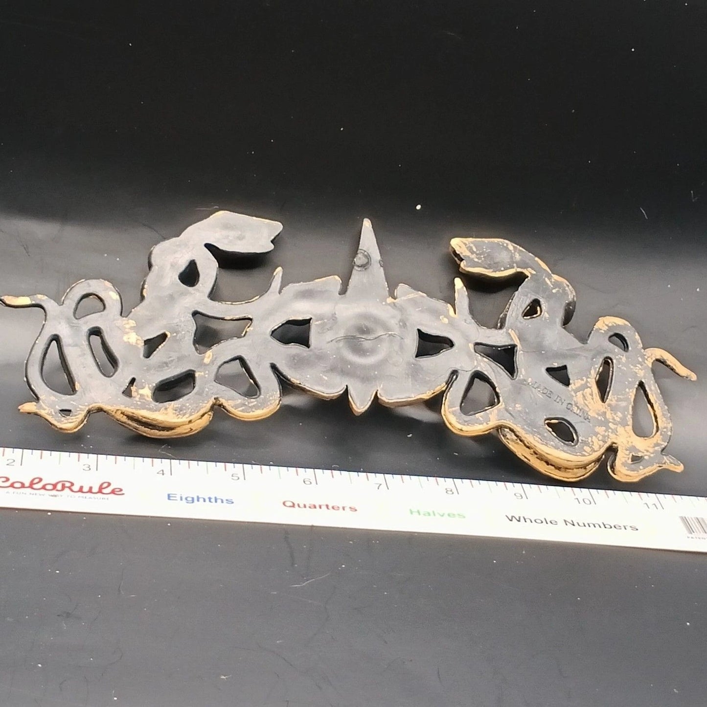 Gold Serpent Medusa Style Headband with Red Gem Center – 10” Mythic Display