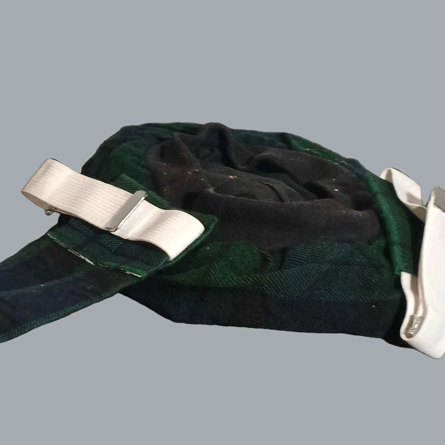 Black Watch Tartan Tam O’Shanter Hat + Kilt Hose Flashes Garter Set