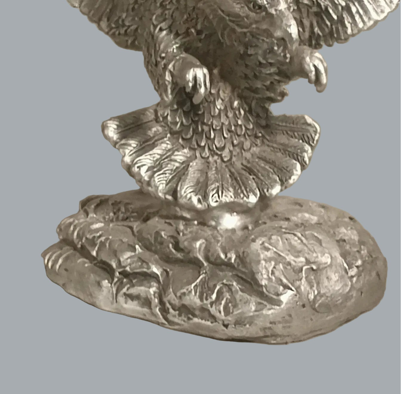 Greg Neeley Pewter Eagle Spirit Guide Native American Sculpture 4.5"