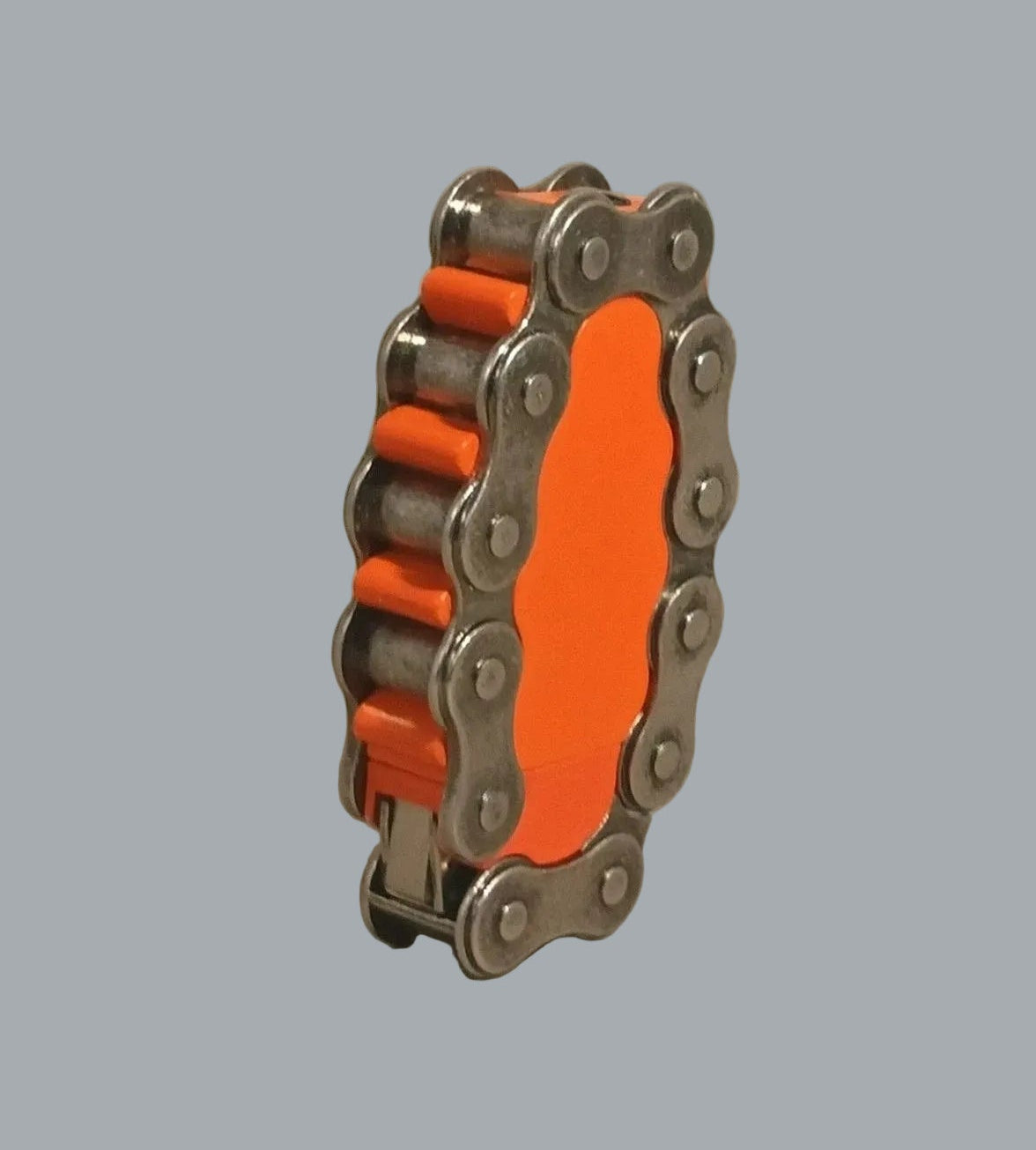 Steampunk Biker Chain Butane Lighter One World ML01-B056 Orange 3"