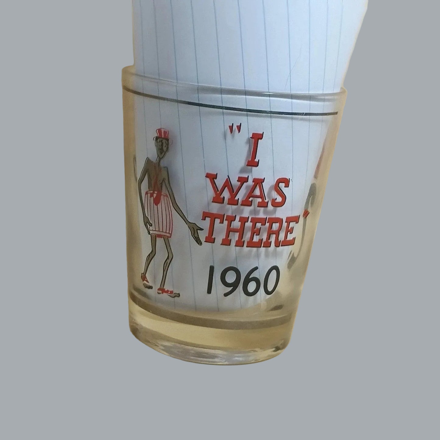 Harolds Club Reno 25th Anniversary 1960 Souvenir Glass “I Was There”