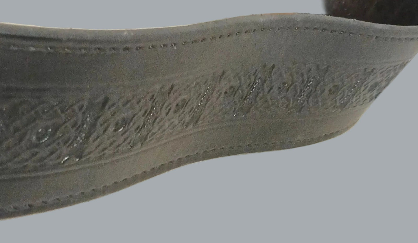 Holy Heck USA Full Grain Leather Double Buckle Kilt Belt 2.5" Celtic 39-44"waist