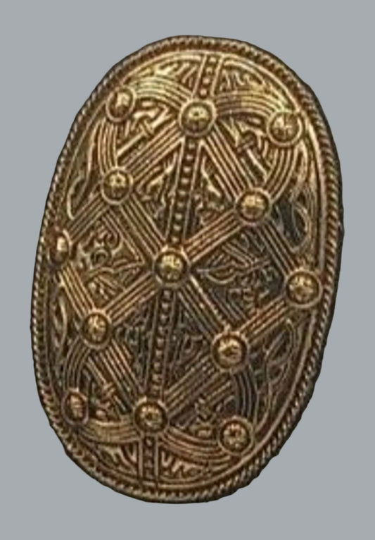 Celtic Shawl Pin 2.5"x1.5" Bronze tone