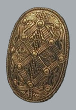 Load image into Gallery viewer, Celtic Shawl Pin 2.5&quot;x1.5&quot; Bronze tone

