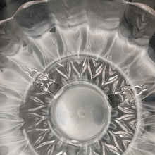 Load image into Gallery viewer, Vintage Indiana Glass Wheat Leaf 3-Footed Bowl 10&quot; Clear Etched Crystal Unmarked
