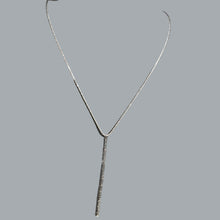 Load image into Gallery viewer, The Limited Silver Crystal Bar Pendant Necklace | Minimalist Sparkle Jewelry
