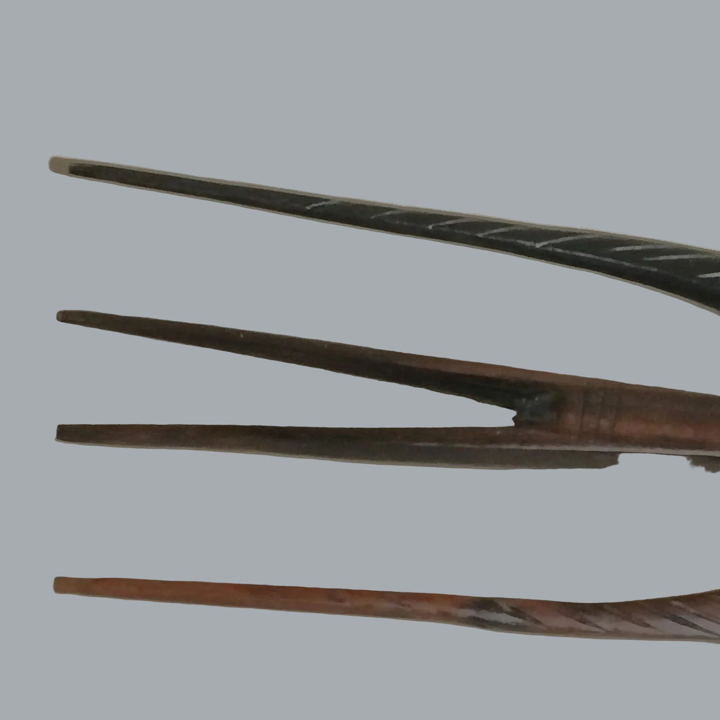 Carved Wooden 7” Bird Hair Comb Pick Tribal Folk Art Style