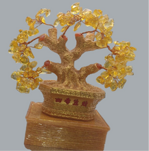 Load image into Gallery viewer, Yellow Gemstone Tree in Gold Pot – Prosperity Crystal Decor &amp; Gift Idea
