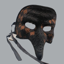 Load image into Gallery viewer, Venetian Mask Long Nose Bird Mask Masquerade Black Glittering
