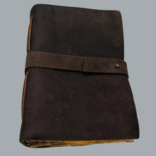 Load image into Gallery viewer, Large Aged Leather Spellbook Journal Grimoire Prop 9.5x6.5x3
