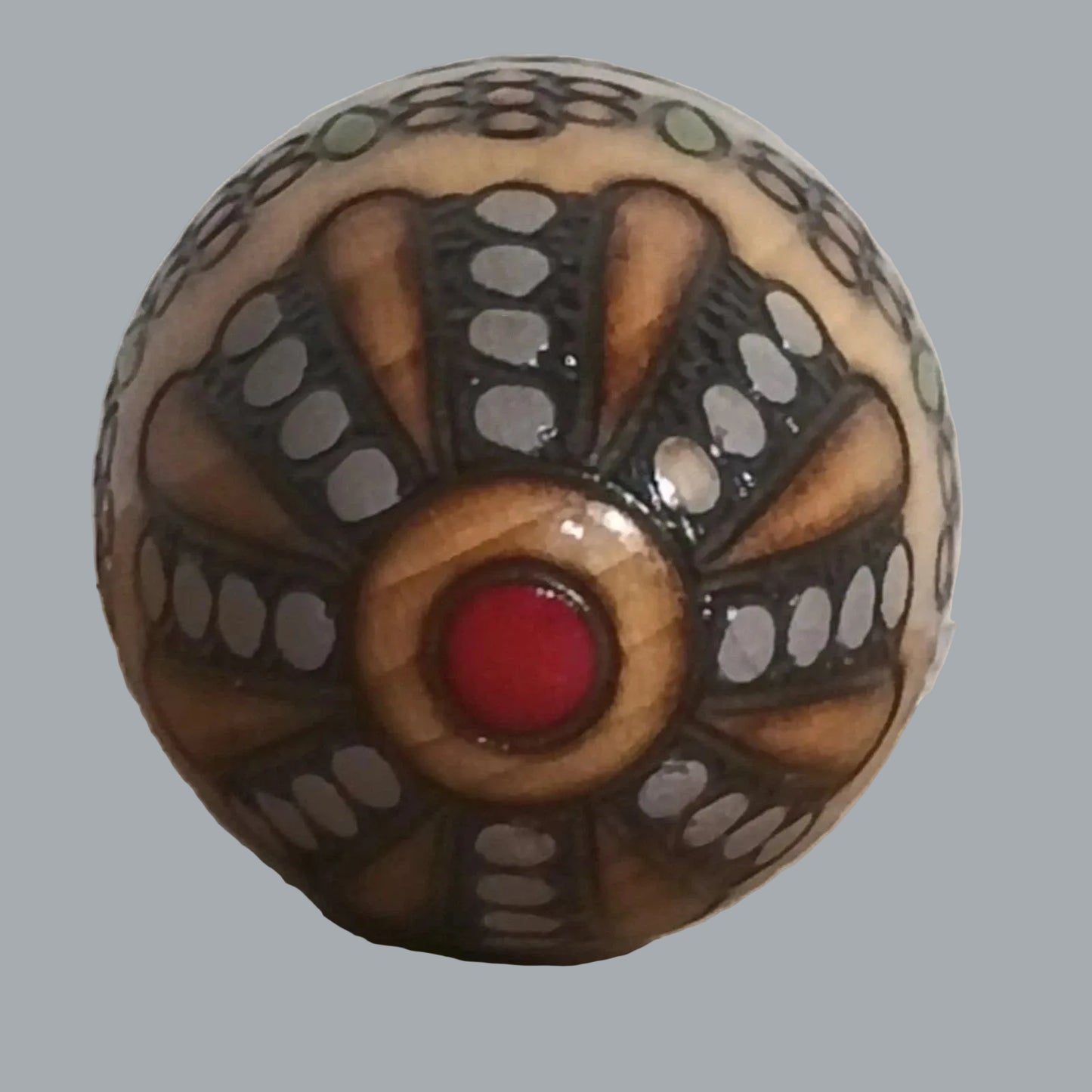 Vintage Russian hand painted wooden nesting Easter egg 3.5"