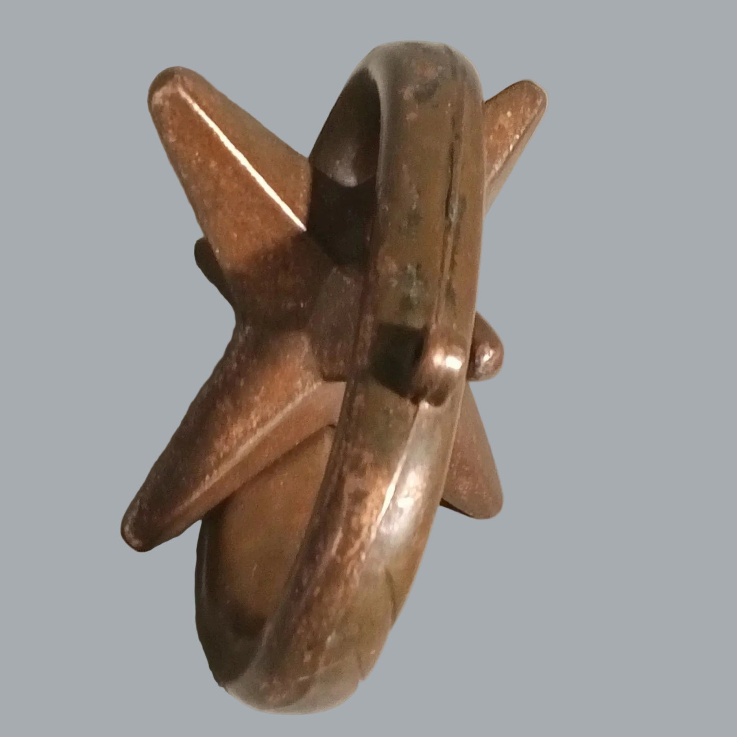 Vintage Cast Metal Ring & Star Puzzle Brain Teaser Made in Taiwan