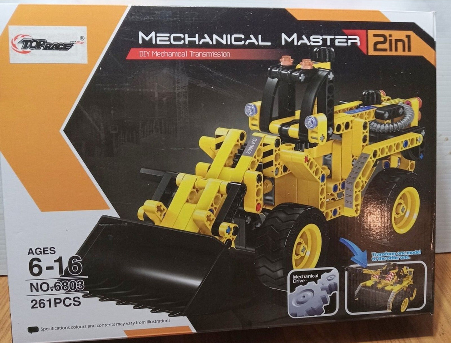 Construction Trucks Interlocking Building Blocks (Front Loader) 6-16