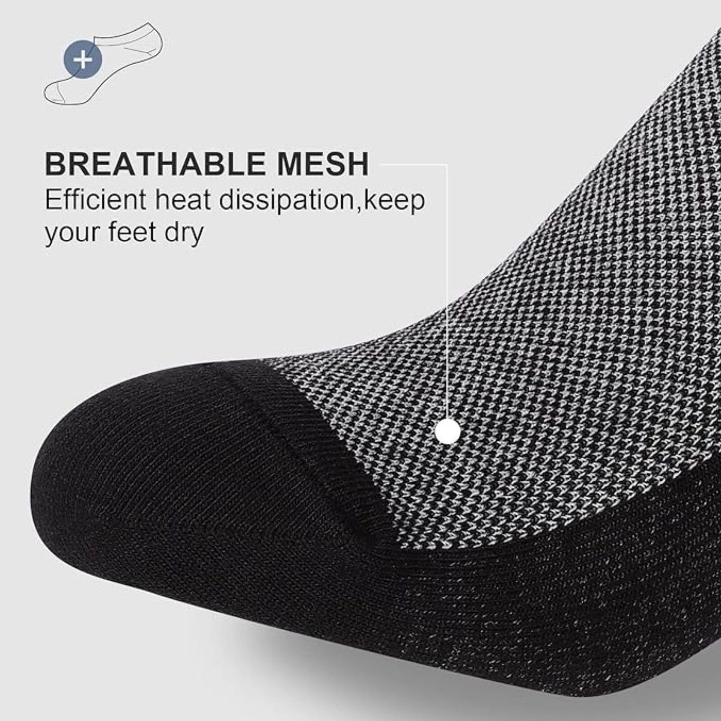 8 Pr No Show Socks, Low Cut Ankle Socks Men Socks Casual Cotton Socks 11-13