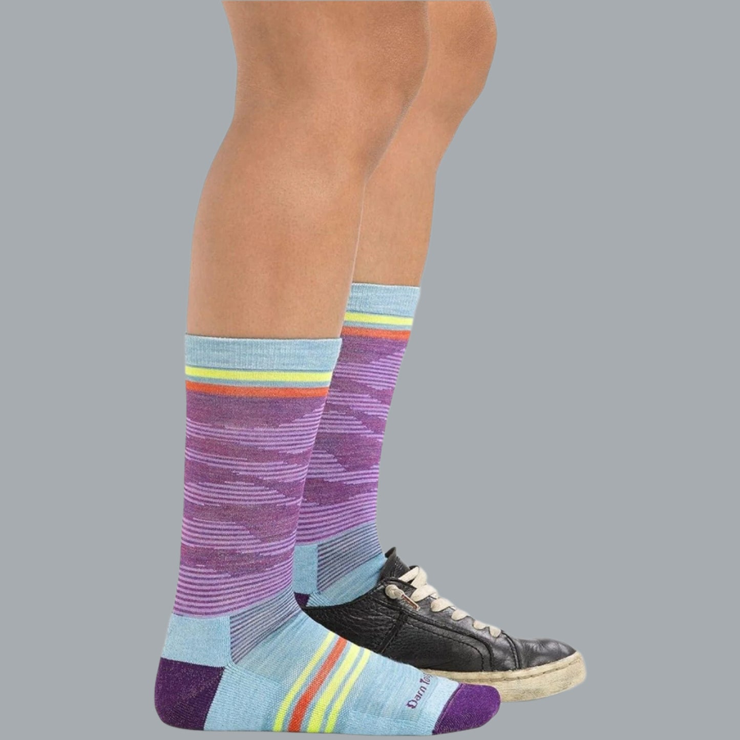 Women Waves Crew Lifestyle Sock Small 50% Merino Wool 48% Nylon 2% Lycra Spandex