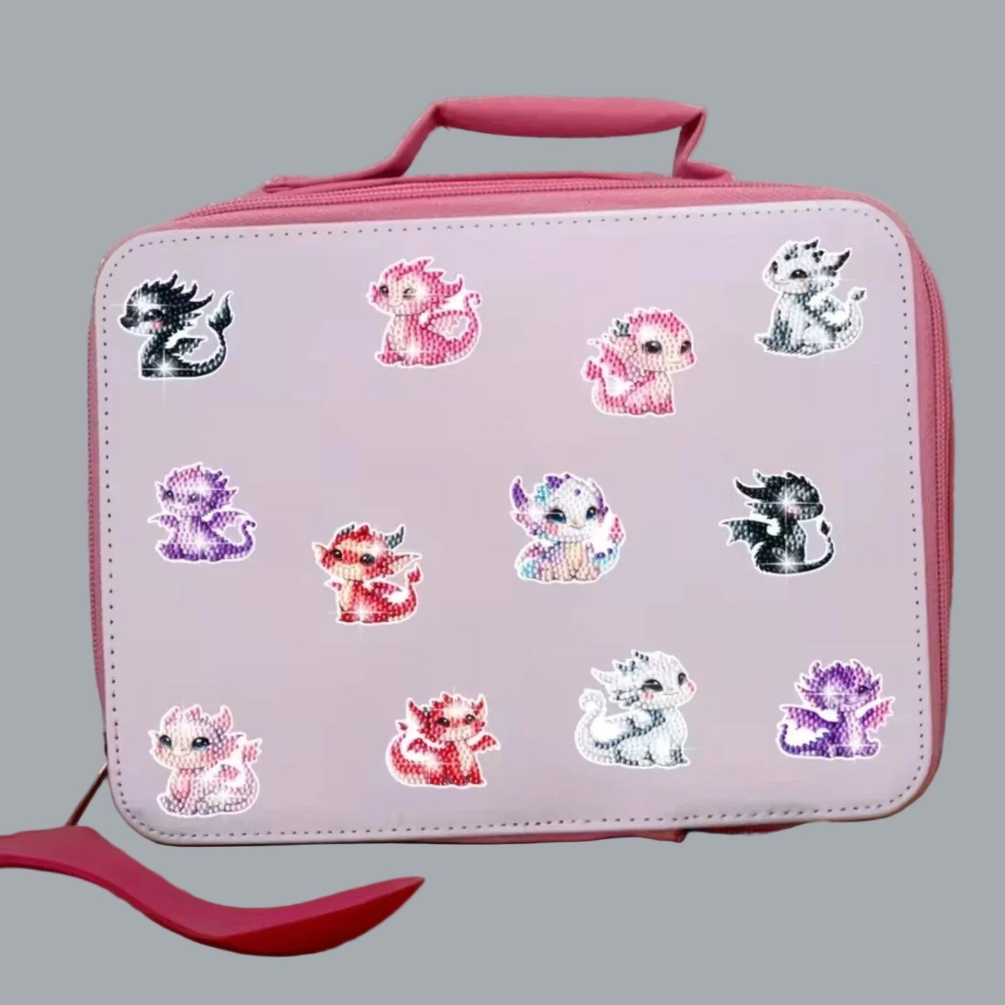 12pc 5D Diamond Painting Dragon Stickers Kit Round Beads DIY Craft