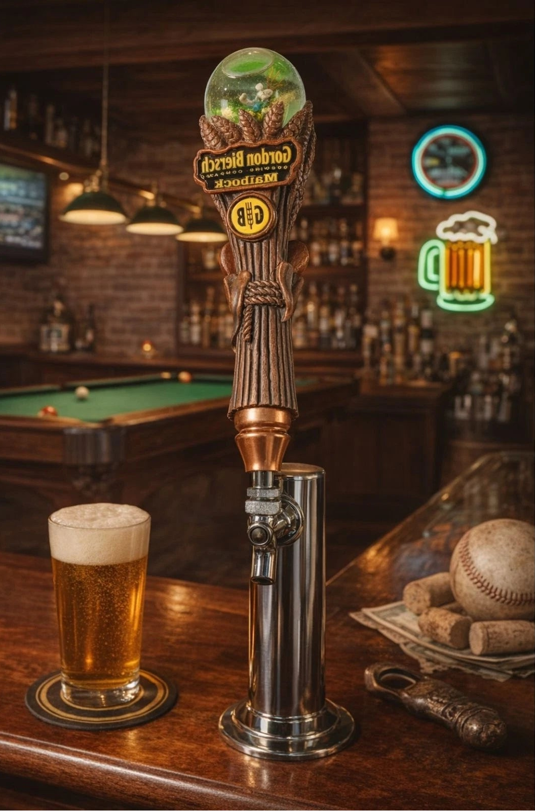Gordon Biersch Maibock Beer Home Bar Tap Handle Wheat Bar Tap Knob 11.5"
