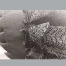 Load image into Gallery viewer, Black Elegant Lace-Trimmed Ruffled Bonnet with Black Bow Accent
