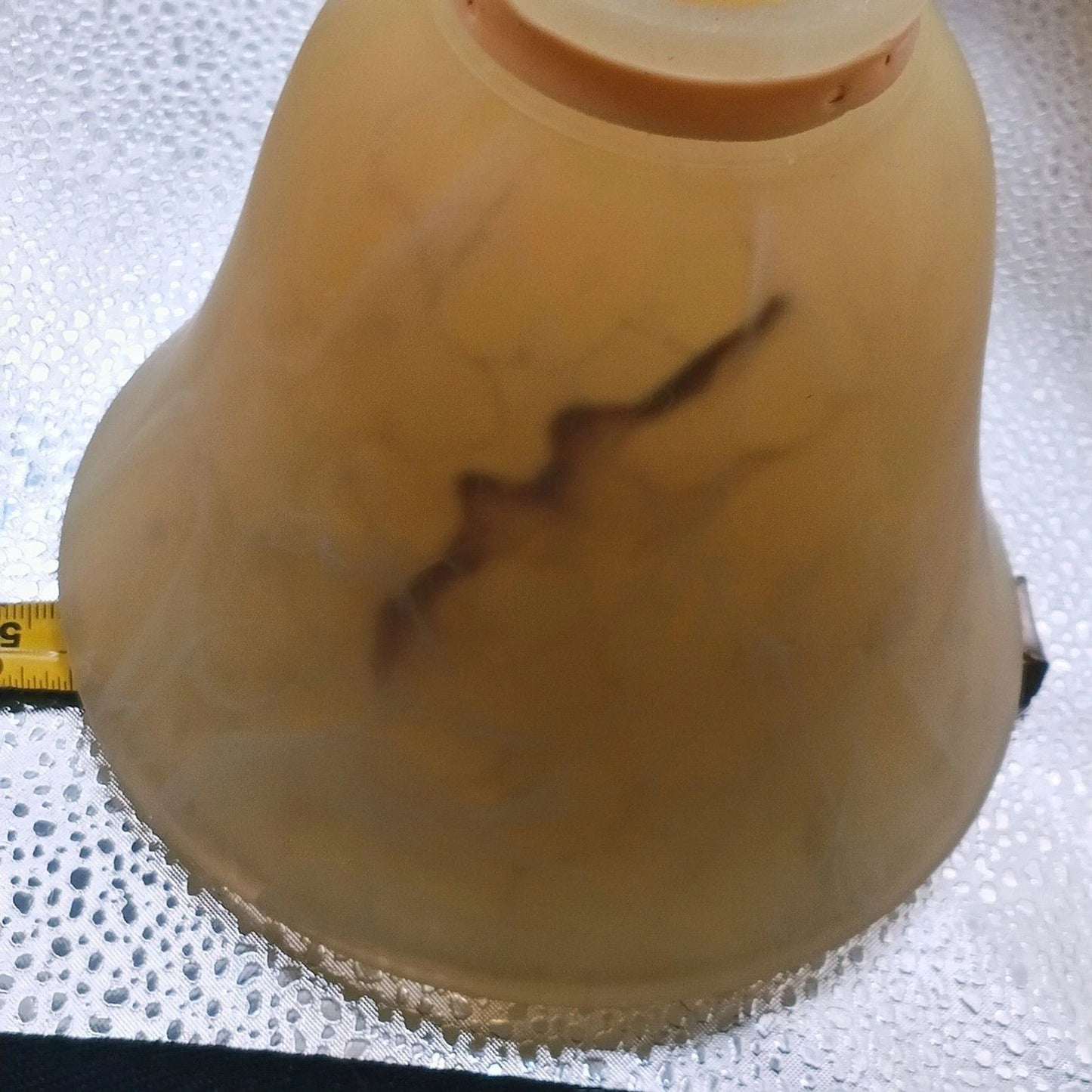 4 Vintage Amber Alabaster Slag Glass Lamp Shades – Bell Vanity Light Set