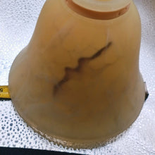 Load image into Gallery viewer, 4 Vintage Amber Alabaster Slag Glass Lamp Shades – Bell Vanity Light Set
