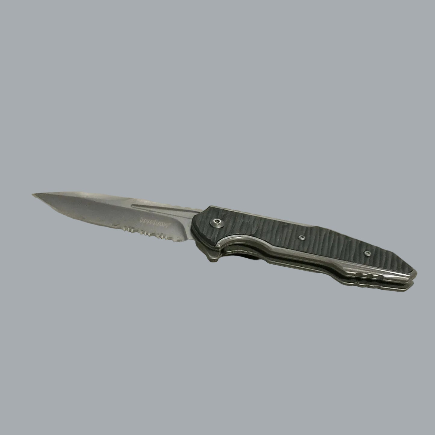 Kershaw Assisted Open Pocket Knife 8Cr13MoV Part Serrated 3.5" Blade
