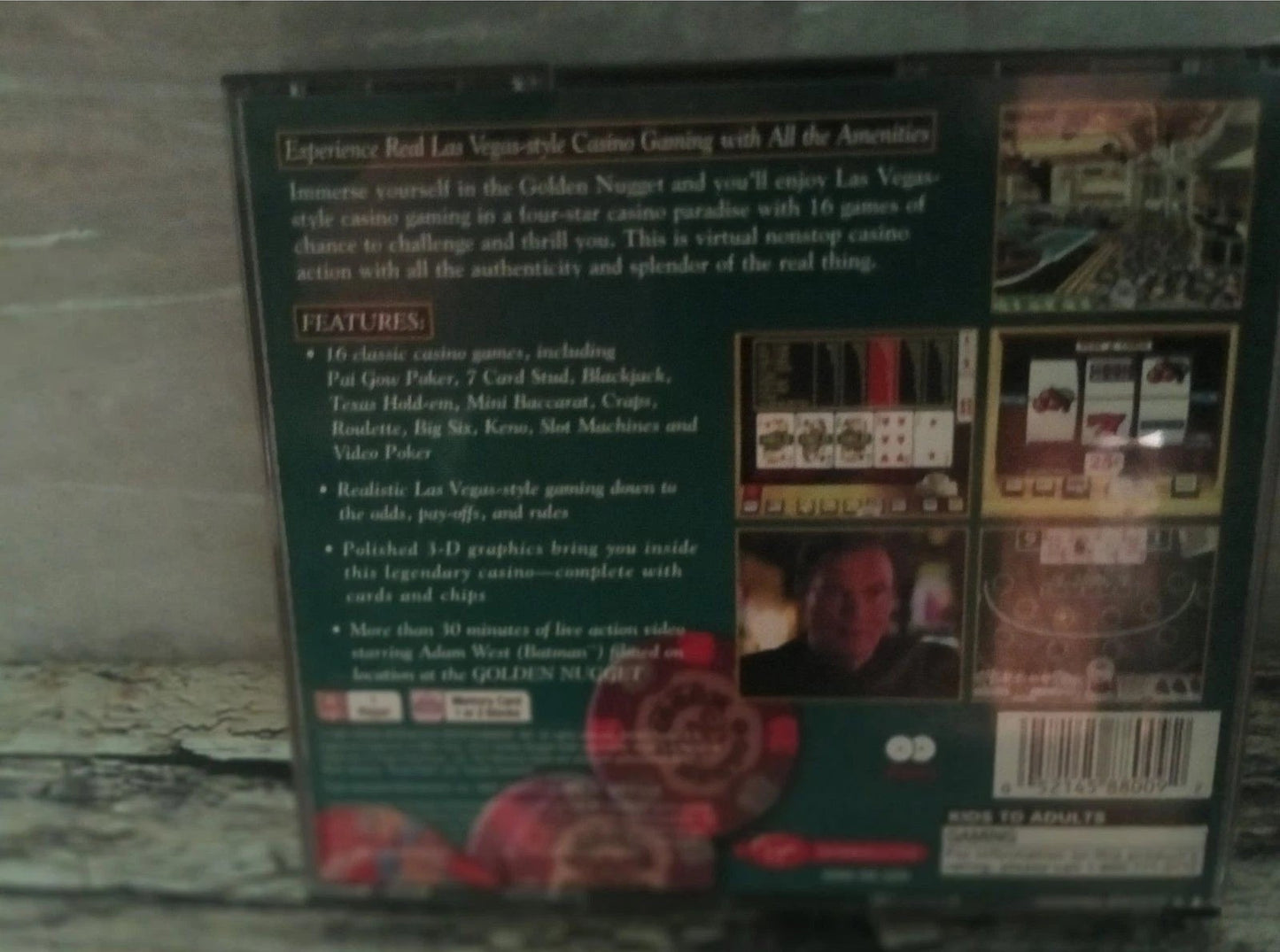 Golden Nugget (Sony PlayStation 1, PS1, 1997) Casino Game