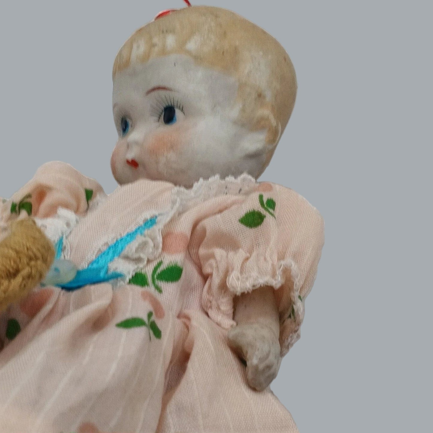 Vintage 8" All Bisque Doll Made in Japan Porcelain Baby Doll Collectible 1930s