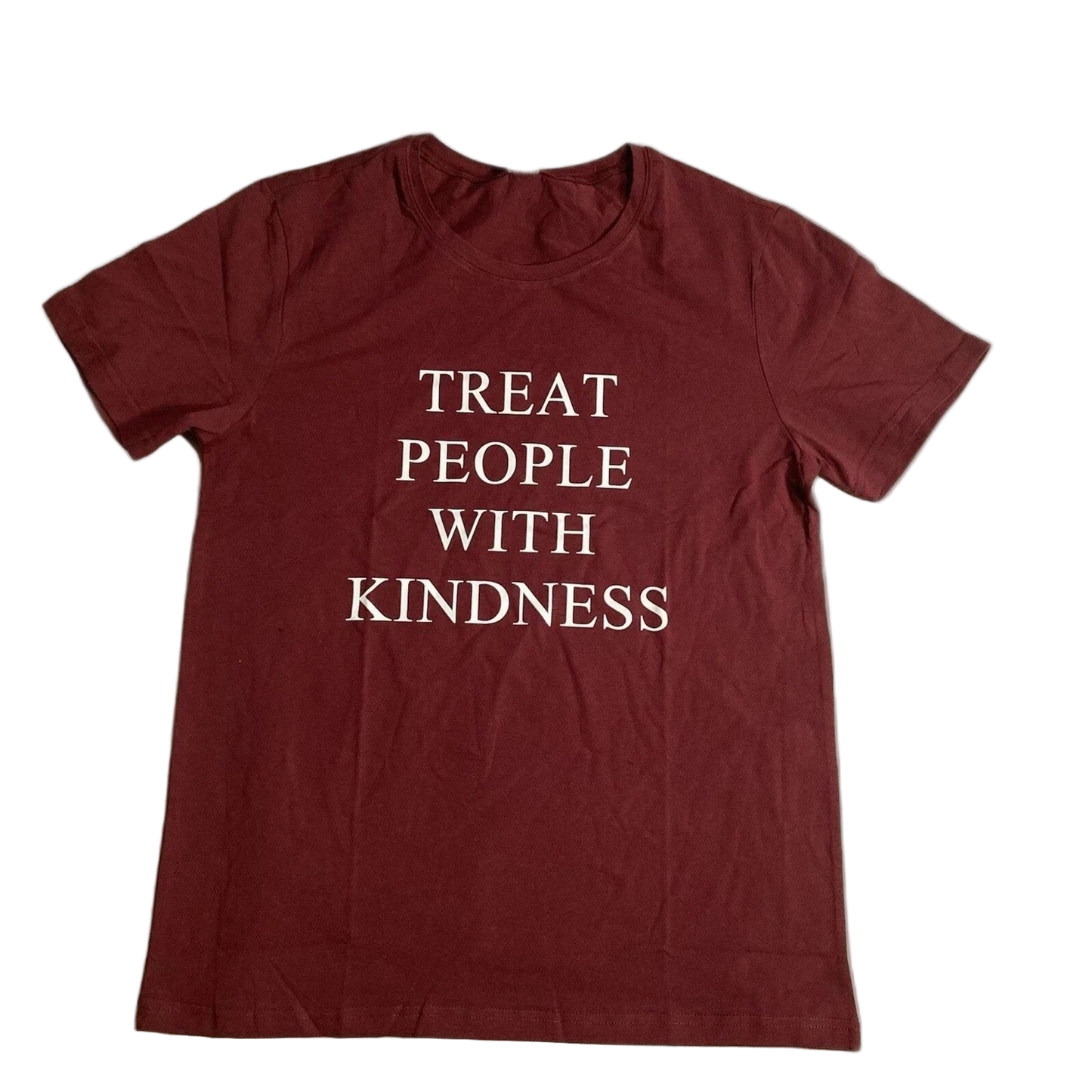 Treat People With Kindness LARGE Dark Red / Burgundy T-Shirt 2X lookface