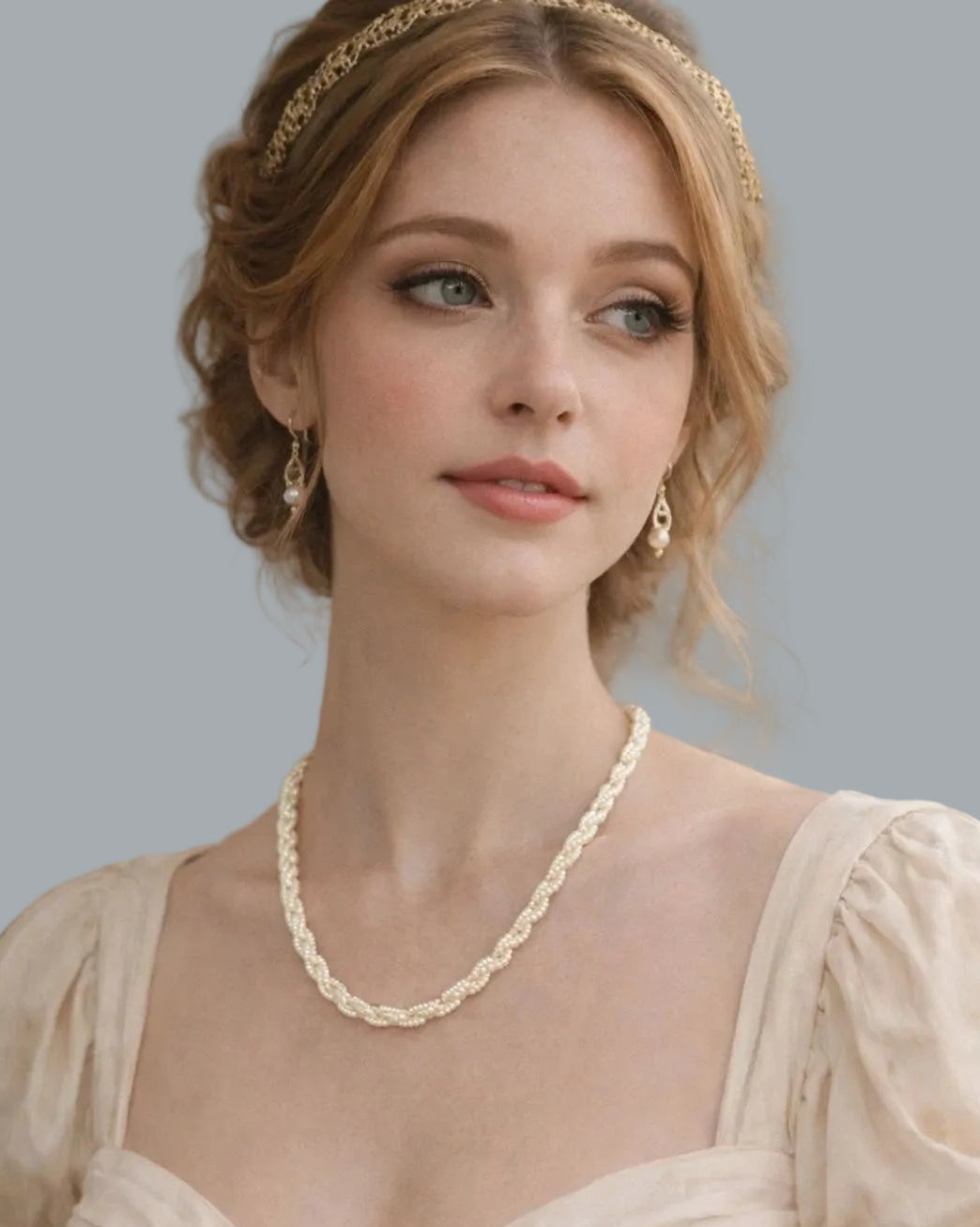 Tiny Pearl Seed Bead Rope Necklace Goldtone Clasp Bridal Vintage Style