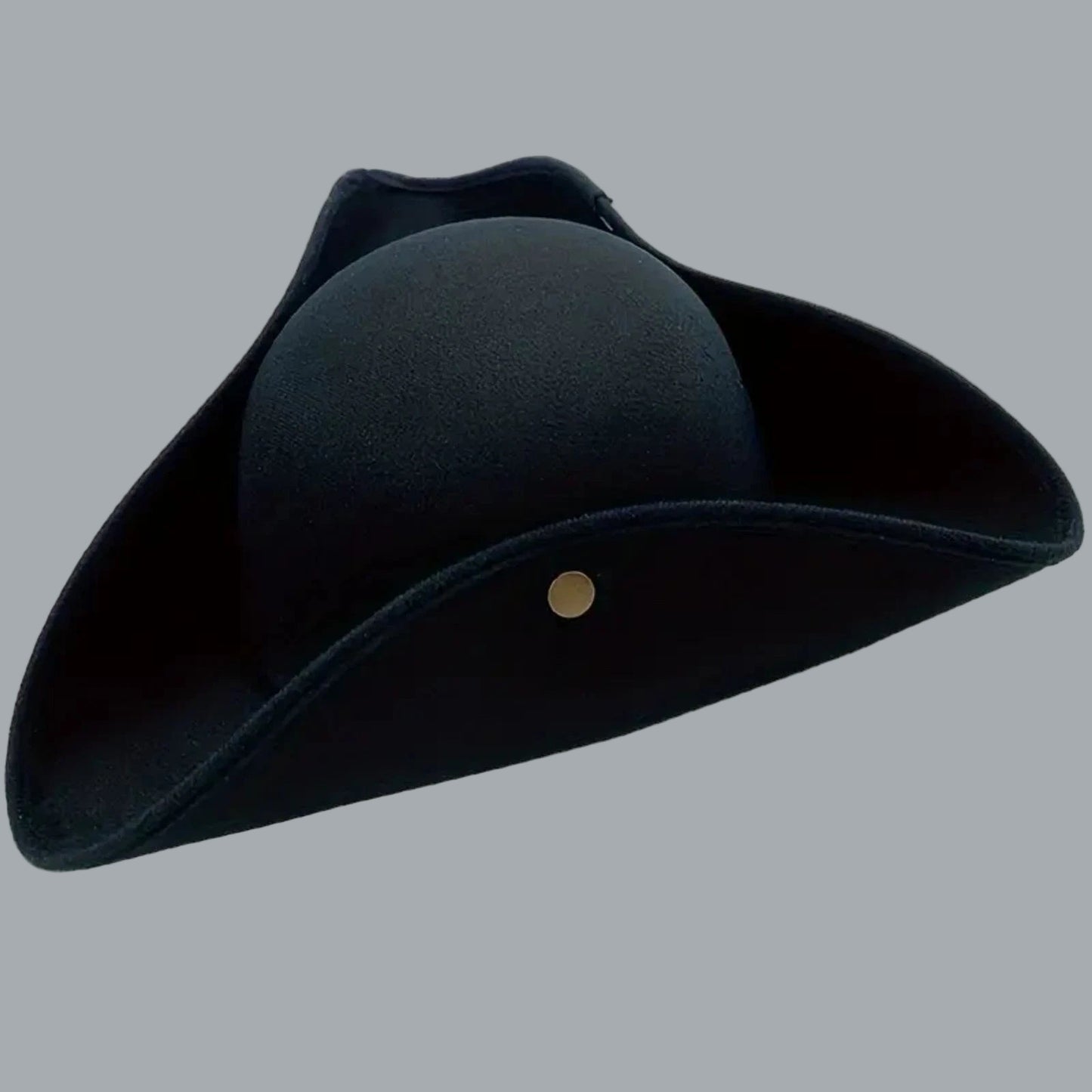 Pirate Hat Colonial Black Tricorn snaps hat
