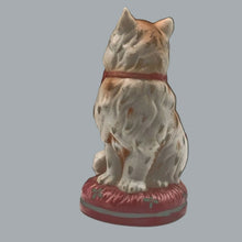 Load image into Gallery viewer, Franklin Mint Curio Cabinet Staffordshire Cat Figurine 1986 Preowned 3&quot;x2&quot;x2&quot;
