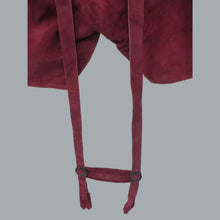 Load image into Gallery viewer, NWT Bavaria Trachten Red Leather Lederhosen Women’s 16 EU 48 Oktoberfest
